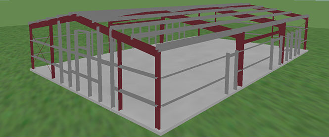 Metal Buildings Design Software TALON Rendering