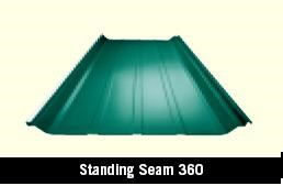 Standing Seam 360 Roof Panel in a Metal Buildings